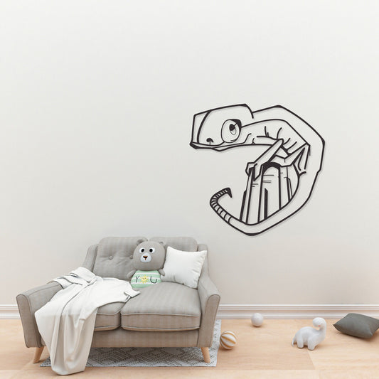 Chameleon Metal Wall Art: Geometric Home Decor