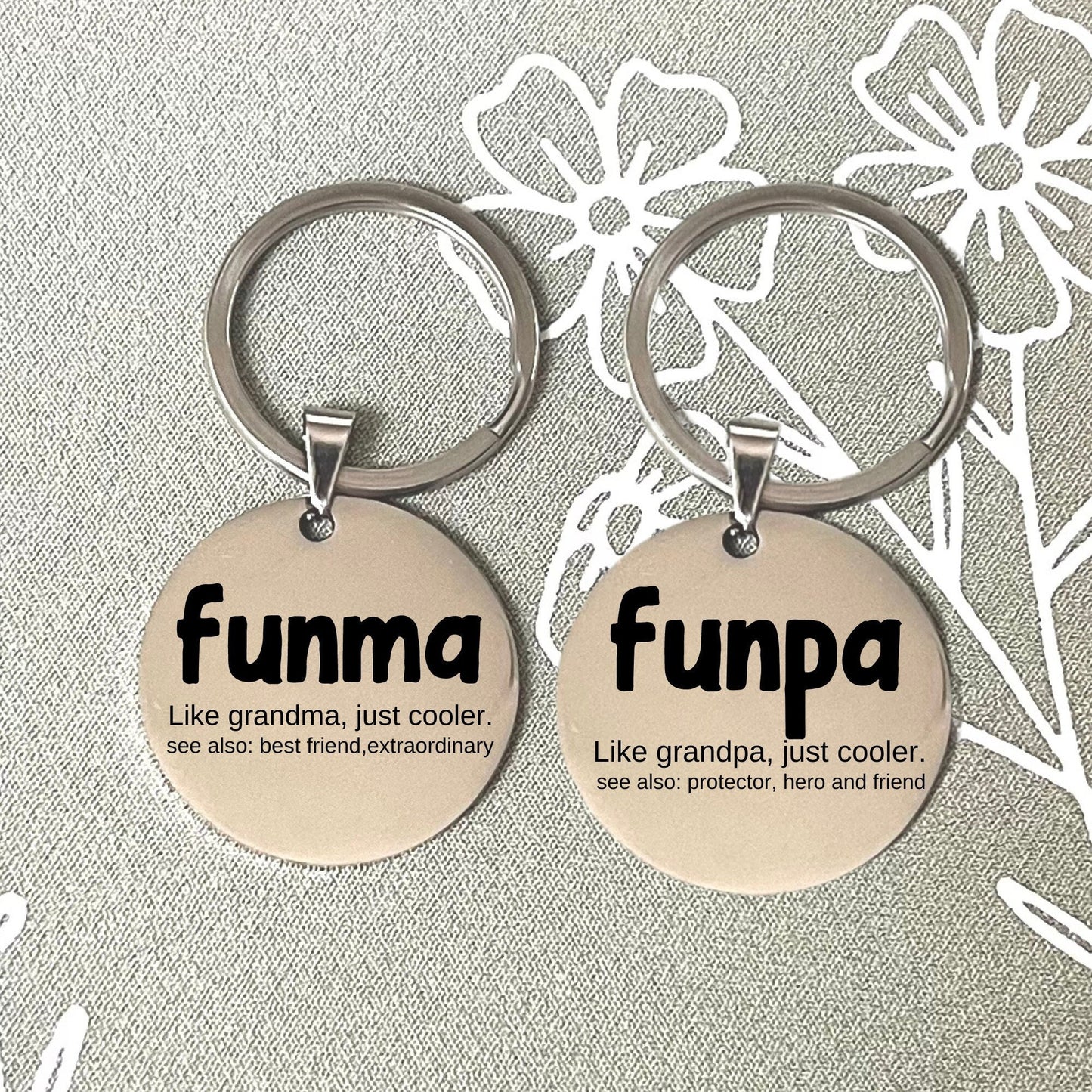 Personalized Funma/Funpa Keychain - Fun and Love on the Go!