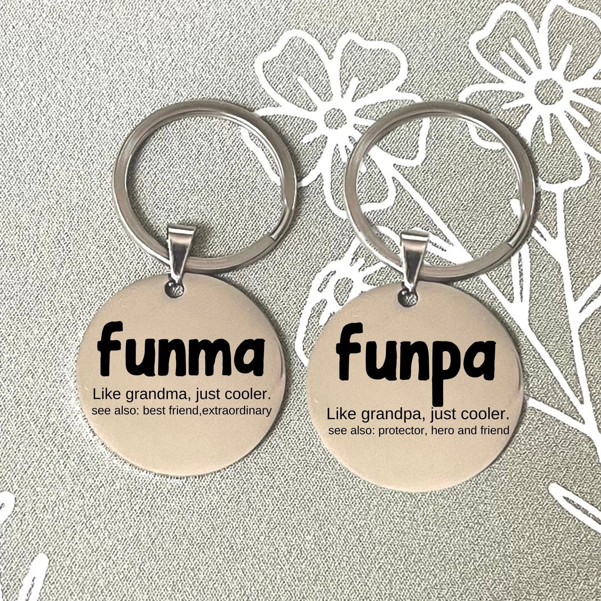Personalized Funma/Funpa Keychain - Fun and Love on the Go!