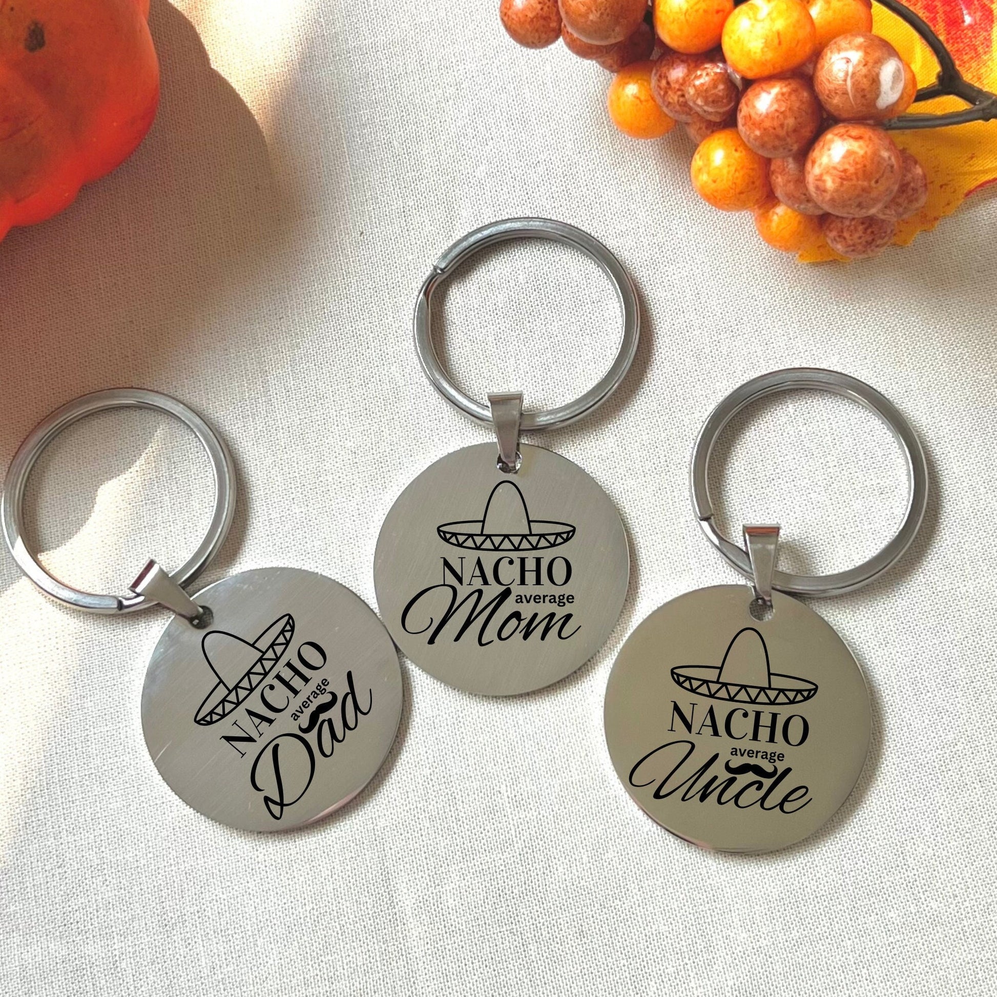 Personalized Nacho Average Family Keychain - Sizzling Family Bond!