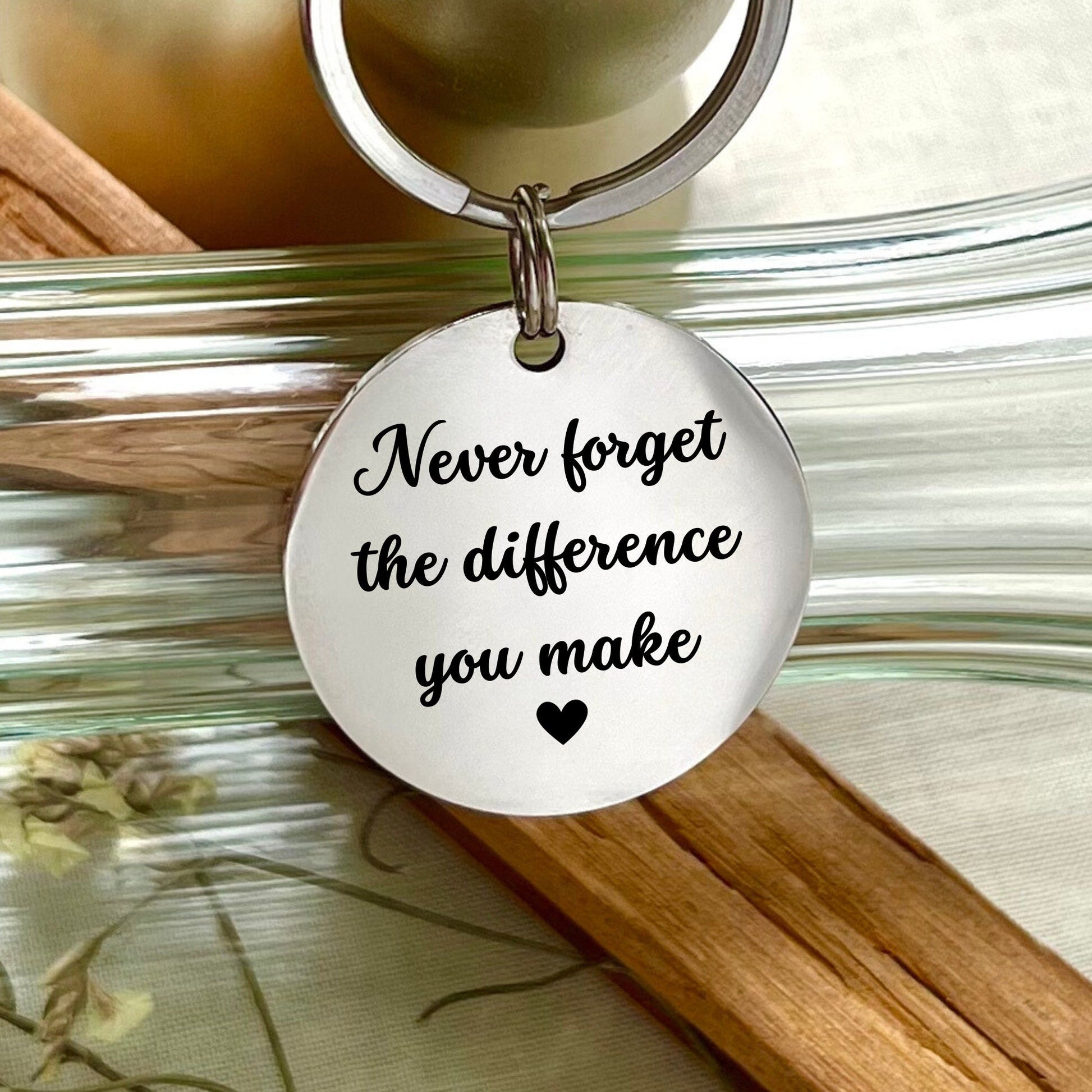 Personalized Stainless Steel Keychain: Inspirational Gift