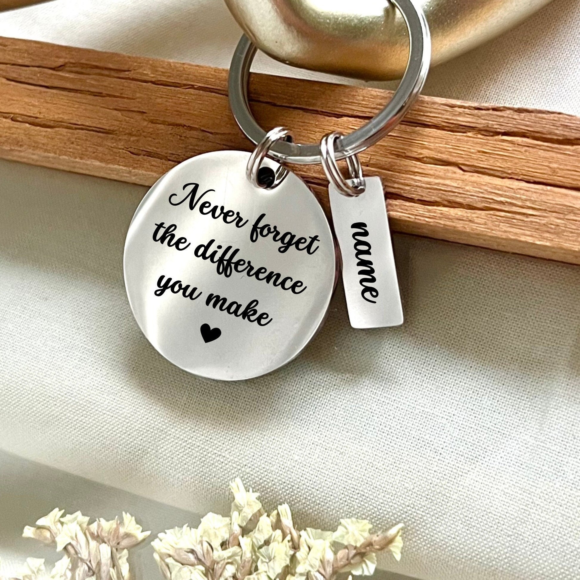 Personalized Stainless Steel Keychain: Inspirational Gift
