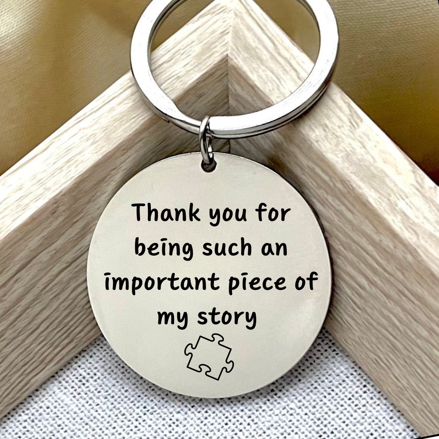 Personalized Stainless Steel Keychain: Thank You Gift