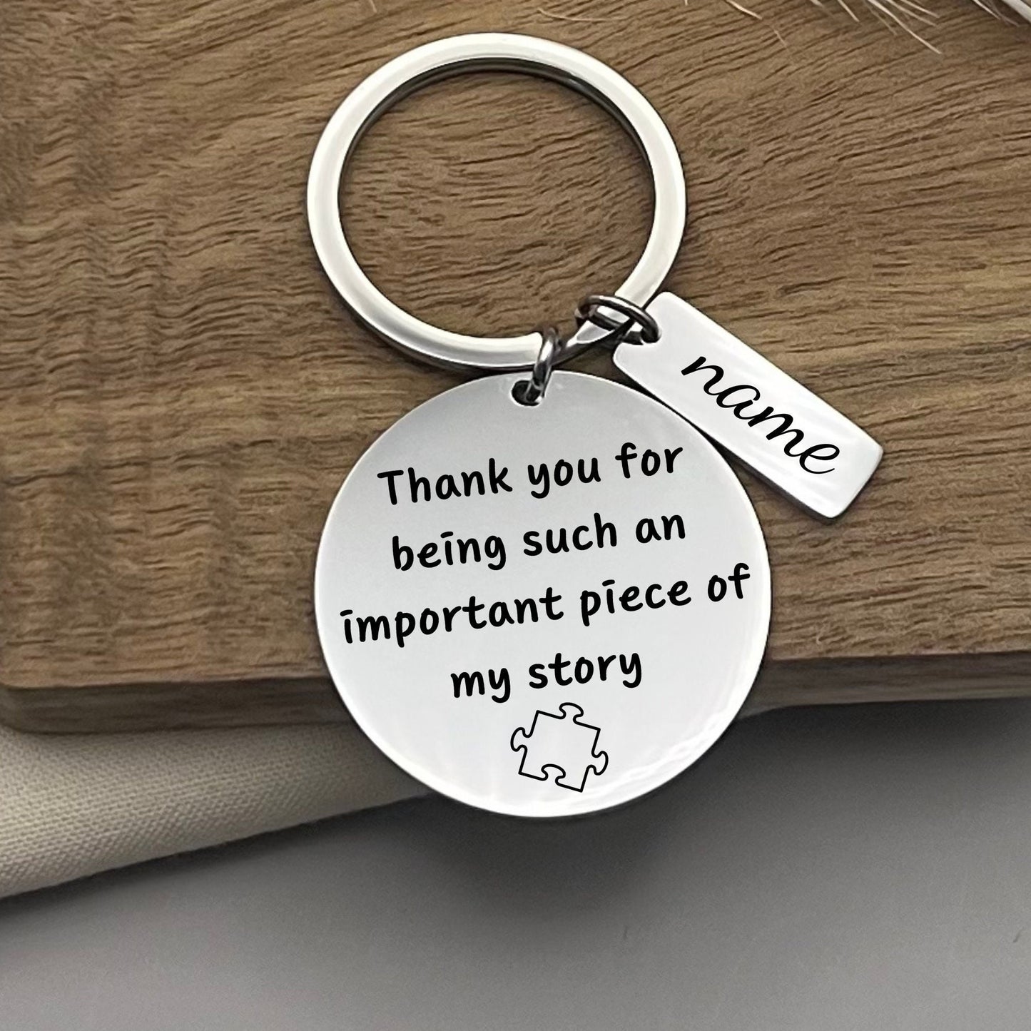 Personalized Stainless Steel Keychain: Thank You Gift