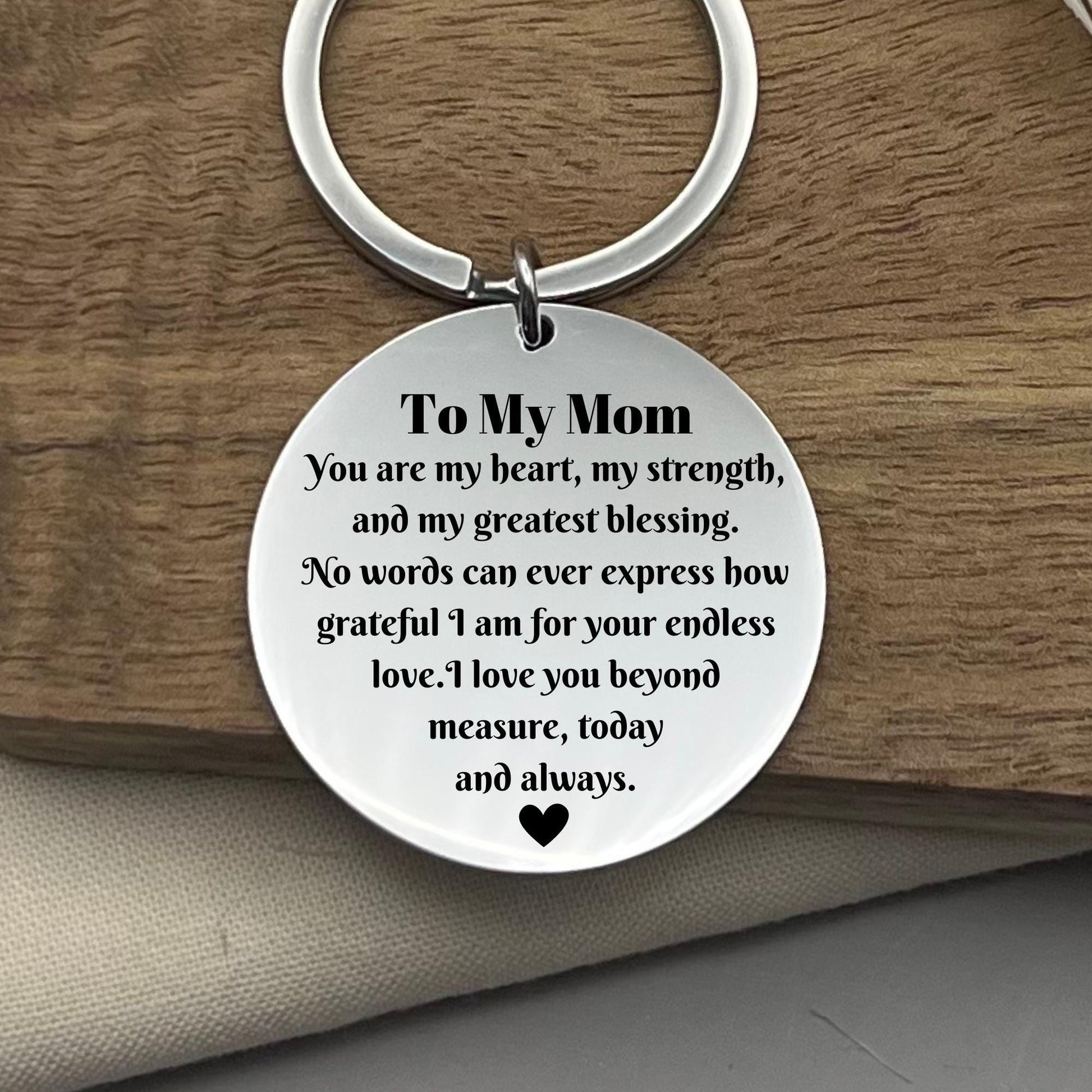 Custom To My Mom Stainless Steel Keychain - Personalized Mom Gift - Custom Mother's Day Gift - Custom Christmas Gift For Mom