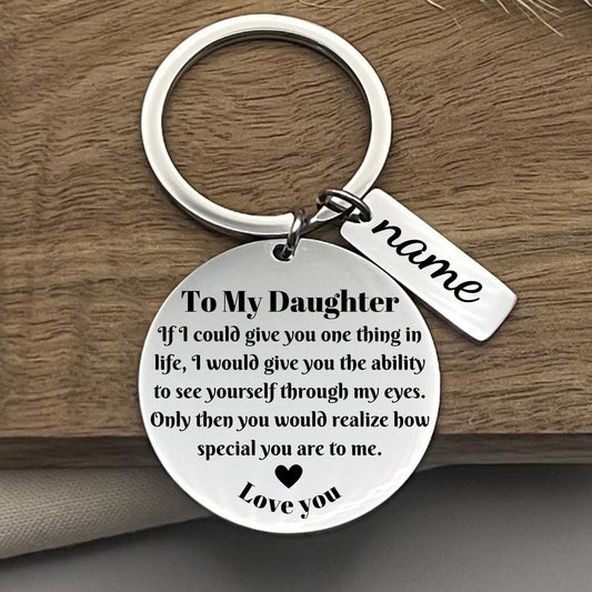 Personalized Stainless Steel Keychain - To My Daughter Gift