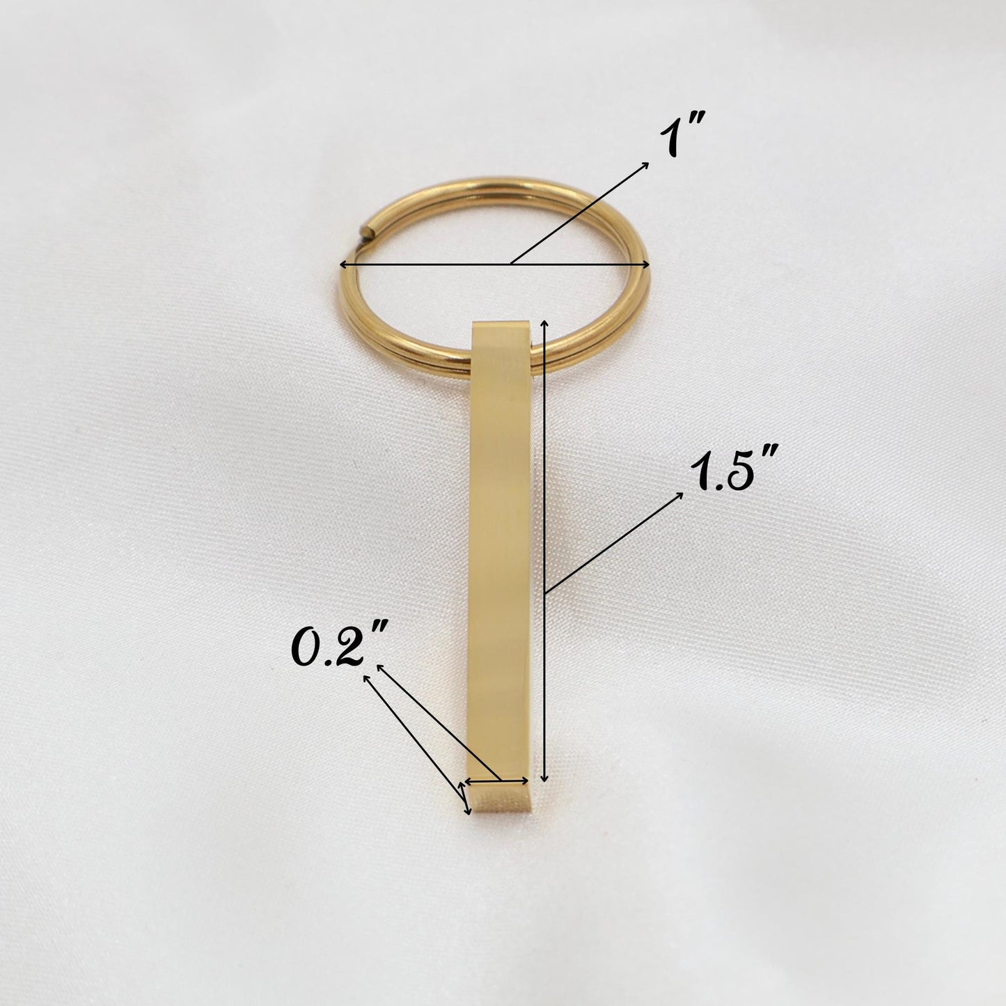 Custom Coordinate Bar Keychain: Stainless Steel Location Gift