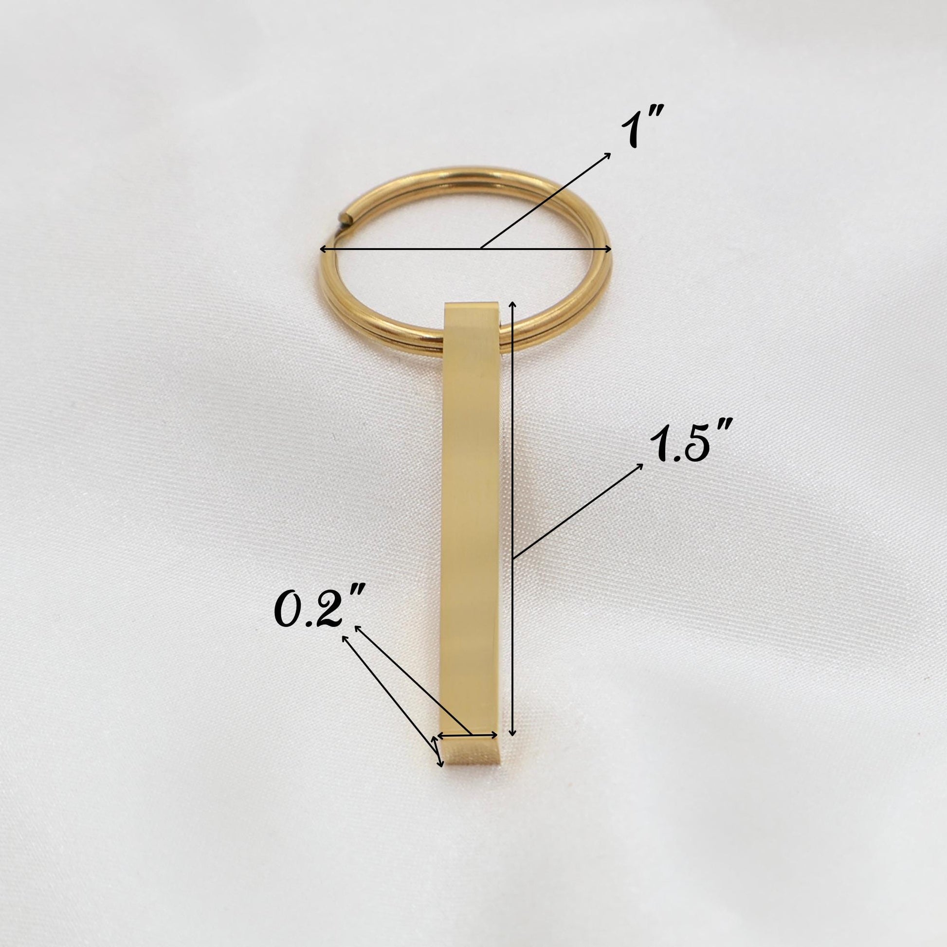 Custom 3D Vertical Bar Keychain: Sarcastic Stainless Steel Keyring