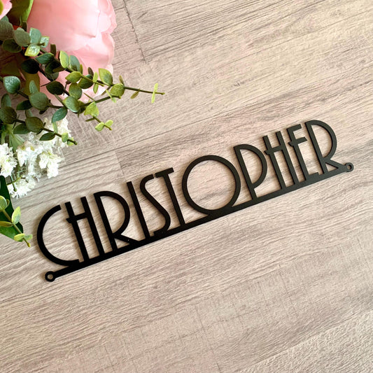 Custom Metal Office Sign, Personalized Name, Business Wall Decor, Laser Cut Steel Design