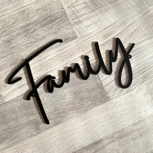 Personalized Metal Family Sign - Custom Laser Cut Words or Letters