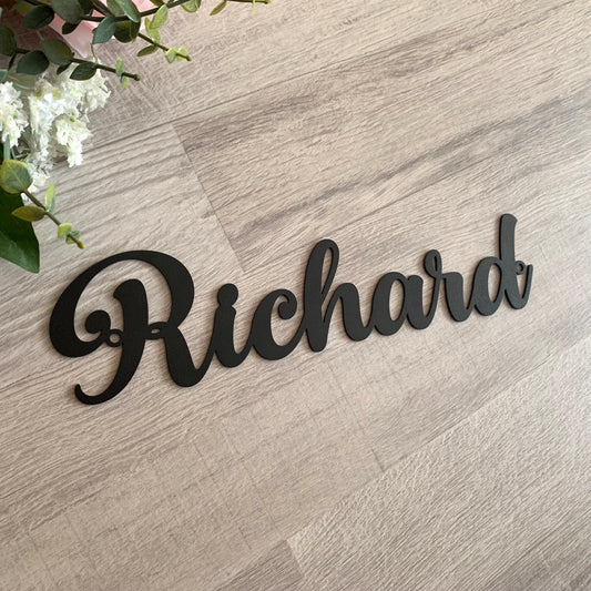 Custom Metal Name Sign for Wall - Laser Cut Letters - Personalized Words for Home Decor