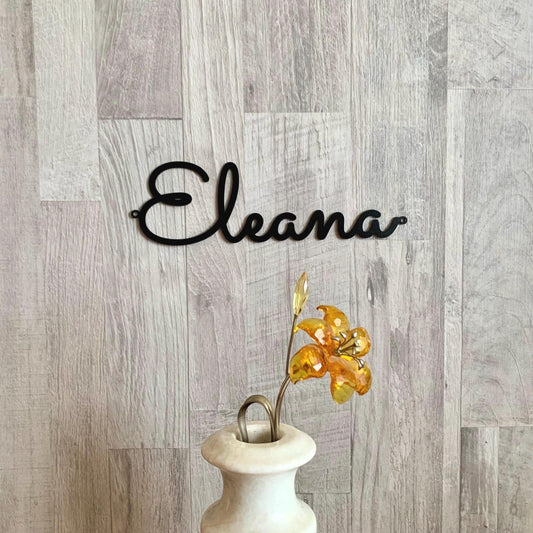 Custom Script Metal Words - Personalized Name Sign, Laser Cut Metal Letters for Wall Decor