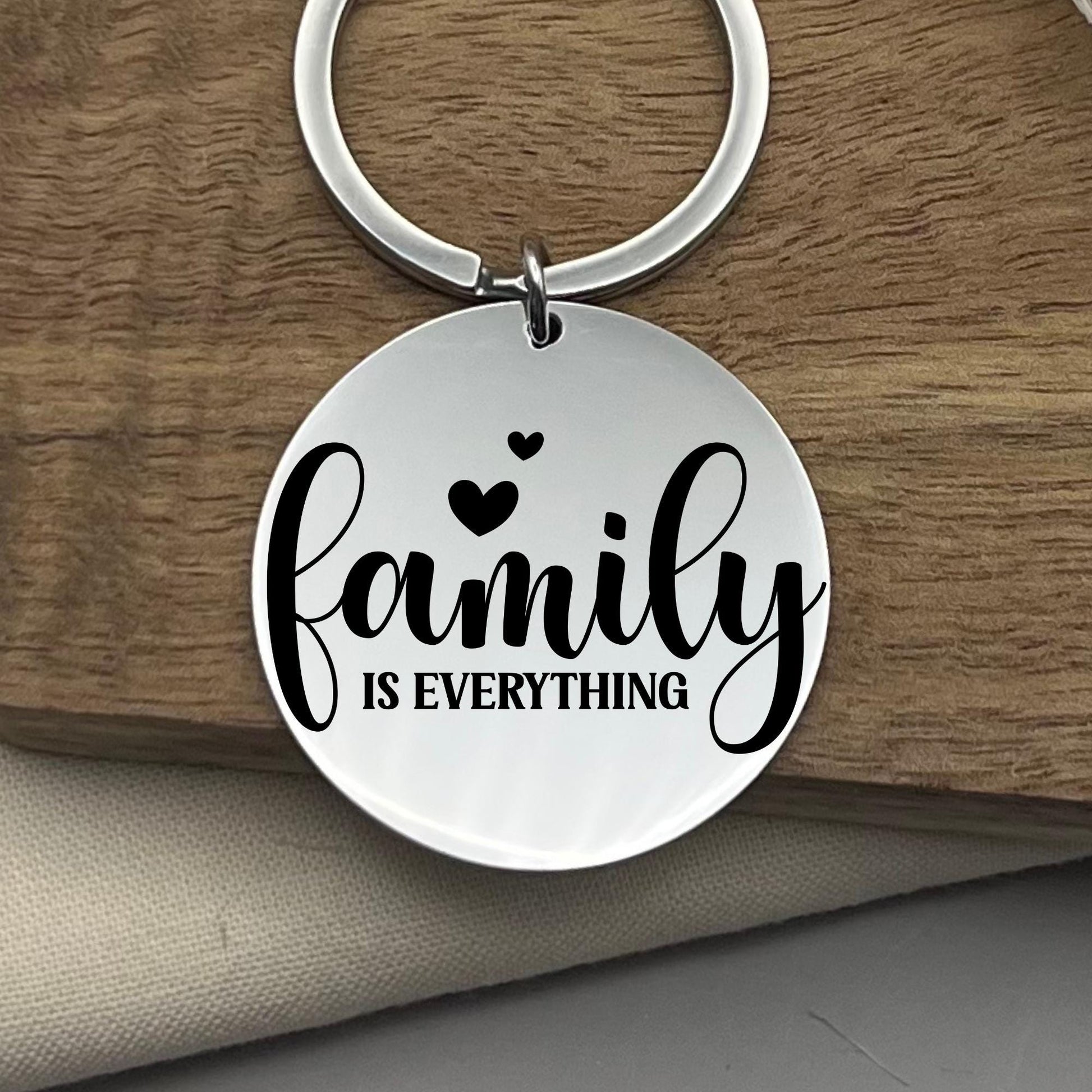 Personalized Family Is Everything Stainless Steel Keychain, Custom Family Keepsake , Funny Family Gift